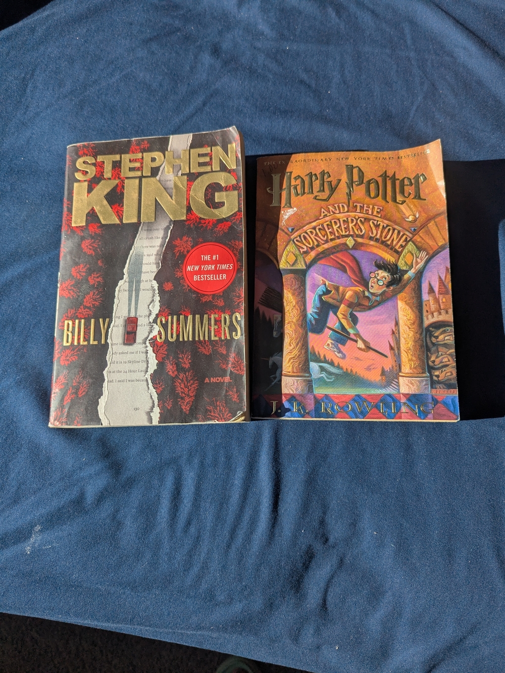 2-Pack Book Lot Stephen King Billy Summers + Harry Potter Sorcerer's Stone Paper